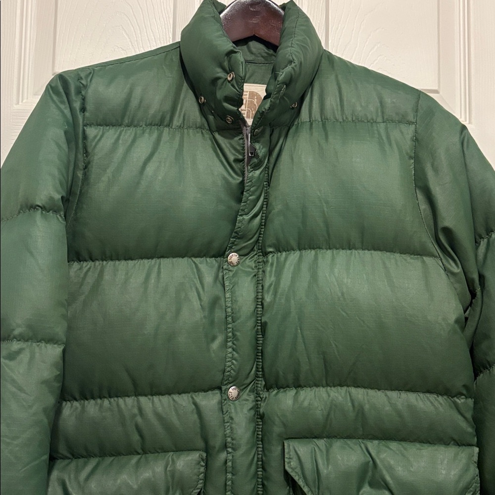 Vintage The North Face Jacket Mens Green Puffer Down Filled - Picture 2 of 7